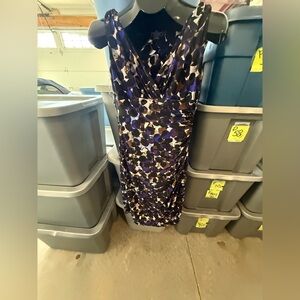 Purple and Black Floral Dress 95